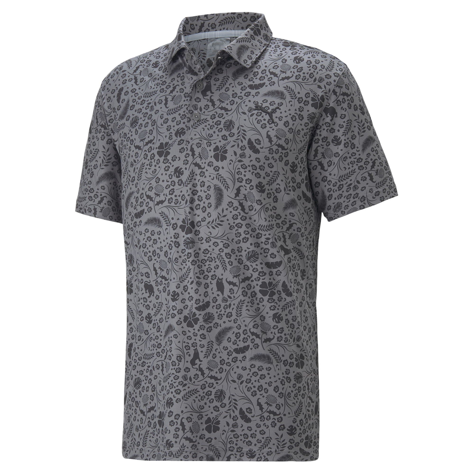 CLOUDSPUN Petal Print Men's Short Sleeve Golf Polo Shirt