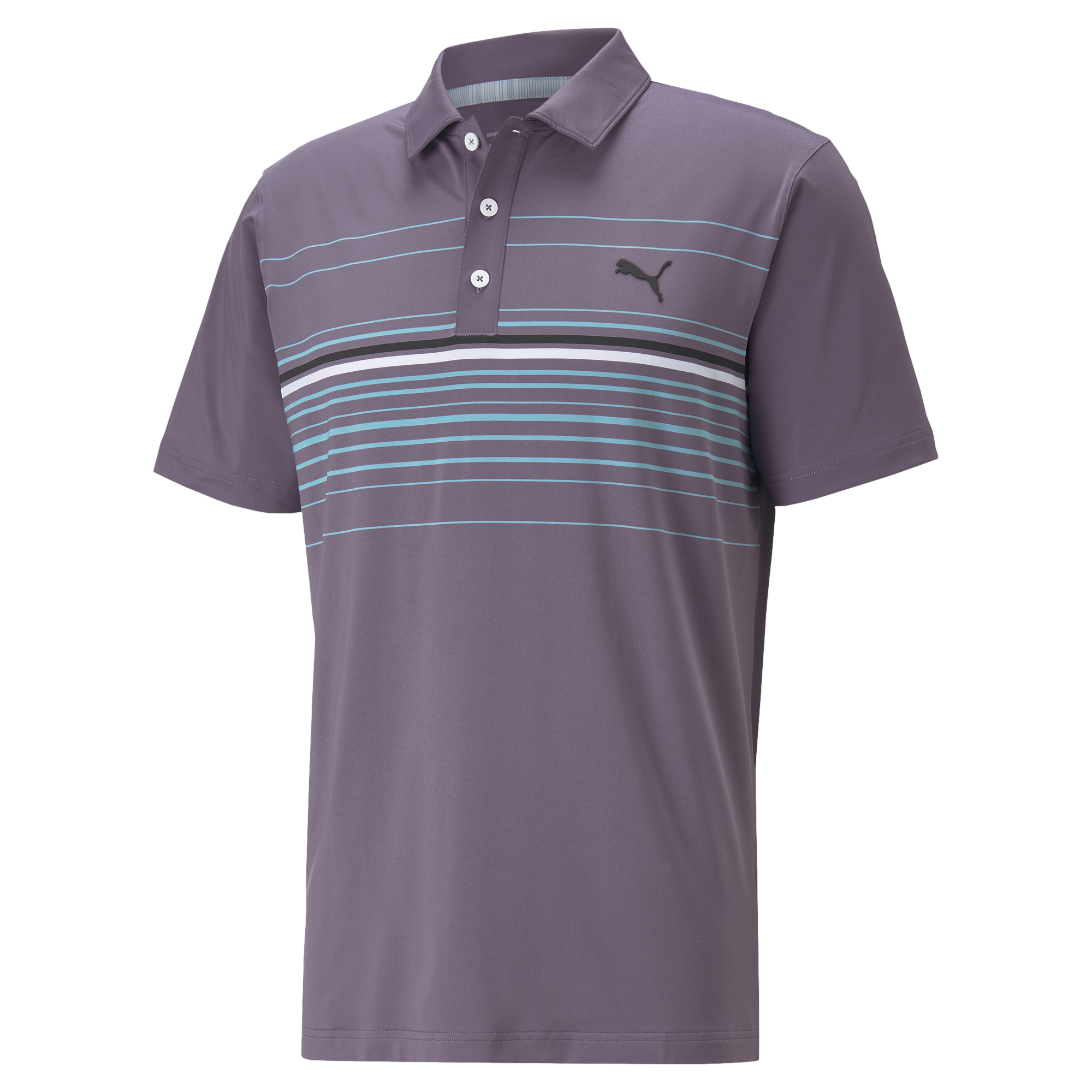 MATTR Canyon Multi Stripe Men's Short Sleeve Golf Polo Shirt