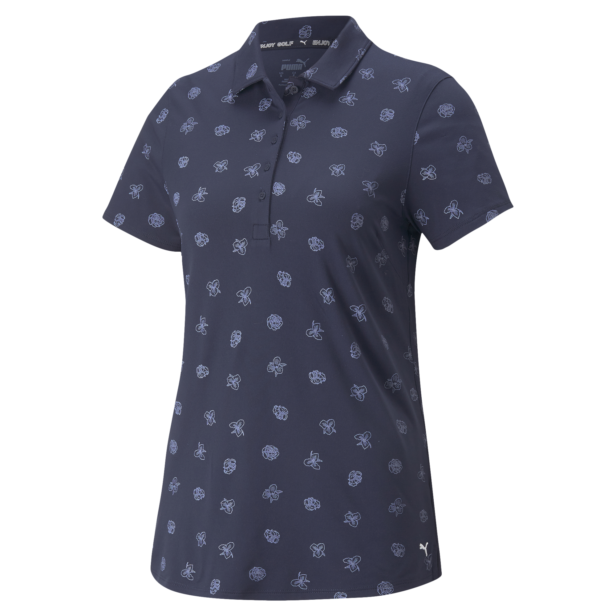 Cloudspun Ditsy Floral Print Polo Women's Short Sleeve Golf Polo Shirt