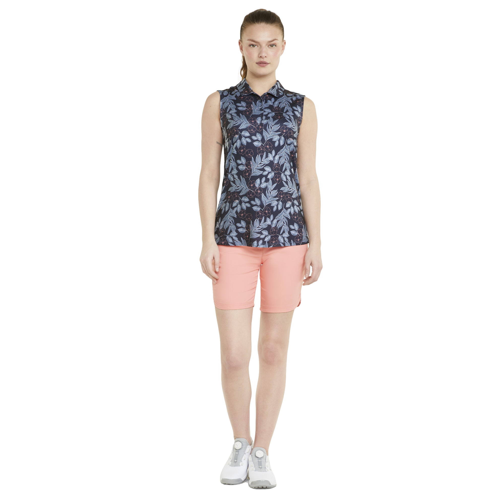 Cloudspun Flora Women's Sleeveless Golf Polo Shirt