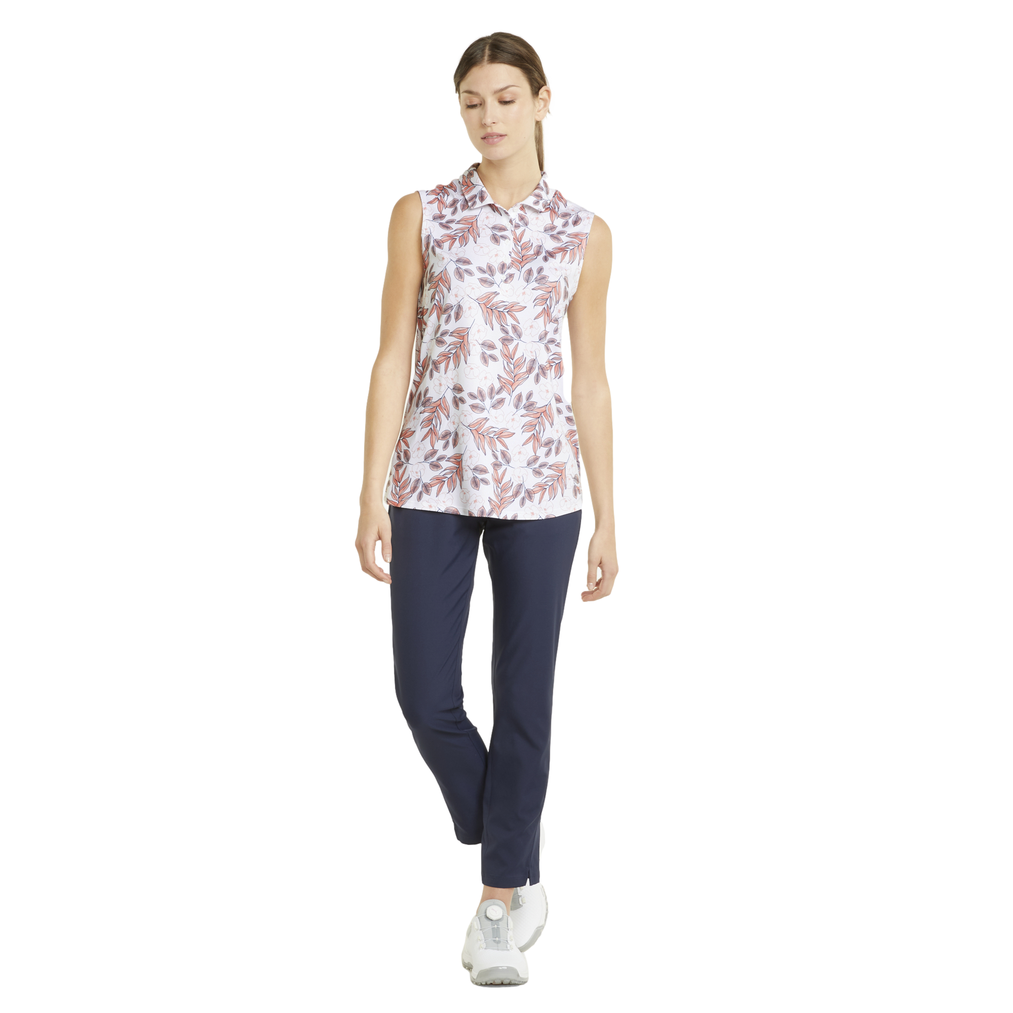 Cloudspun Flora Sleeveless Women's Short Sleeve Golf Polo Shirt