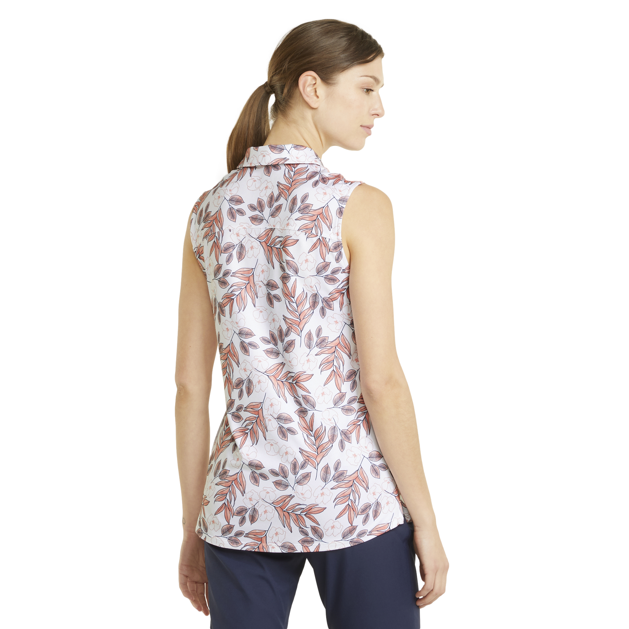 Cloudspun Flora Sleeveless Women's Short Sleeve Golf Polo Shirt