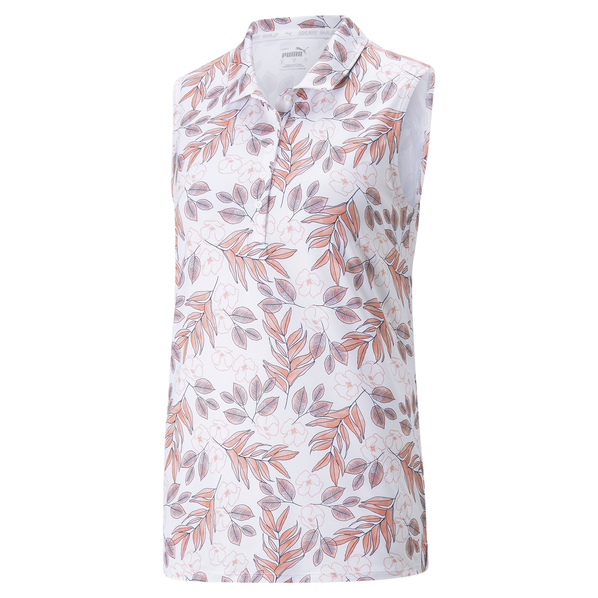 Cloudspun Flora Sleeveless Women's Short Sleeve Golf Polo Shirt