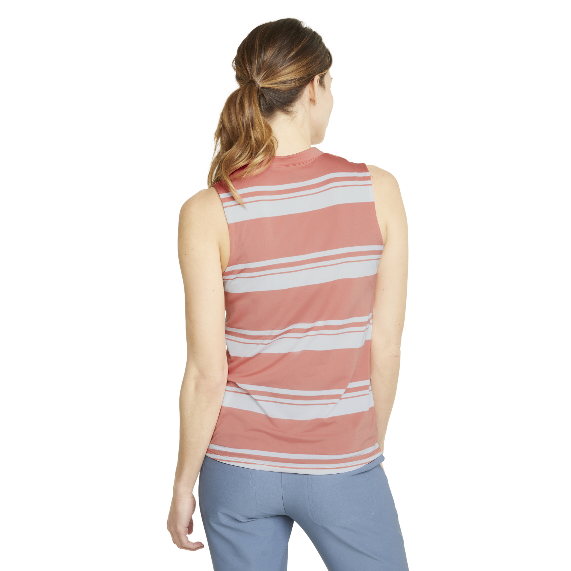 Cloudspun Valley Stripe Women's Sleeveless Golf Polo Shirt