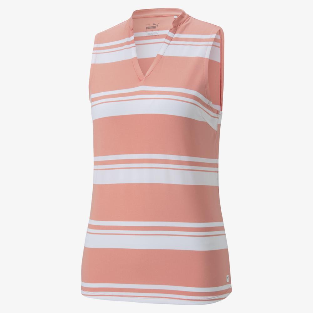 Cloudspun Valley Stripe Sleeveless Polo Shirt