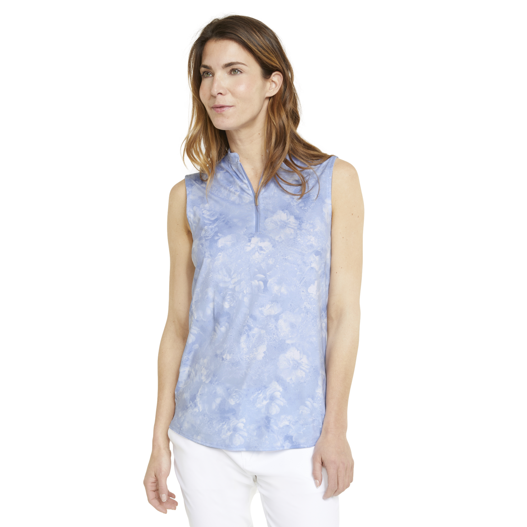 Cloudspun Iris Floral Sleeveless Top
