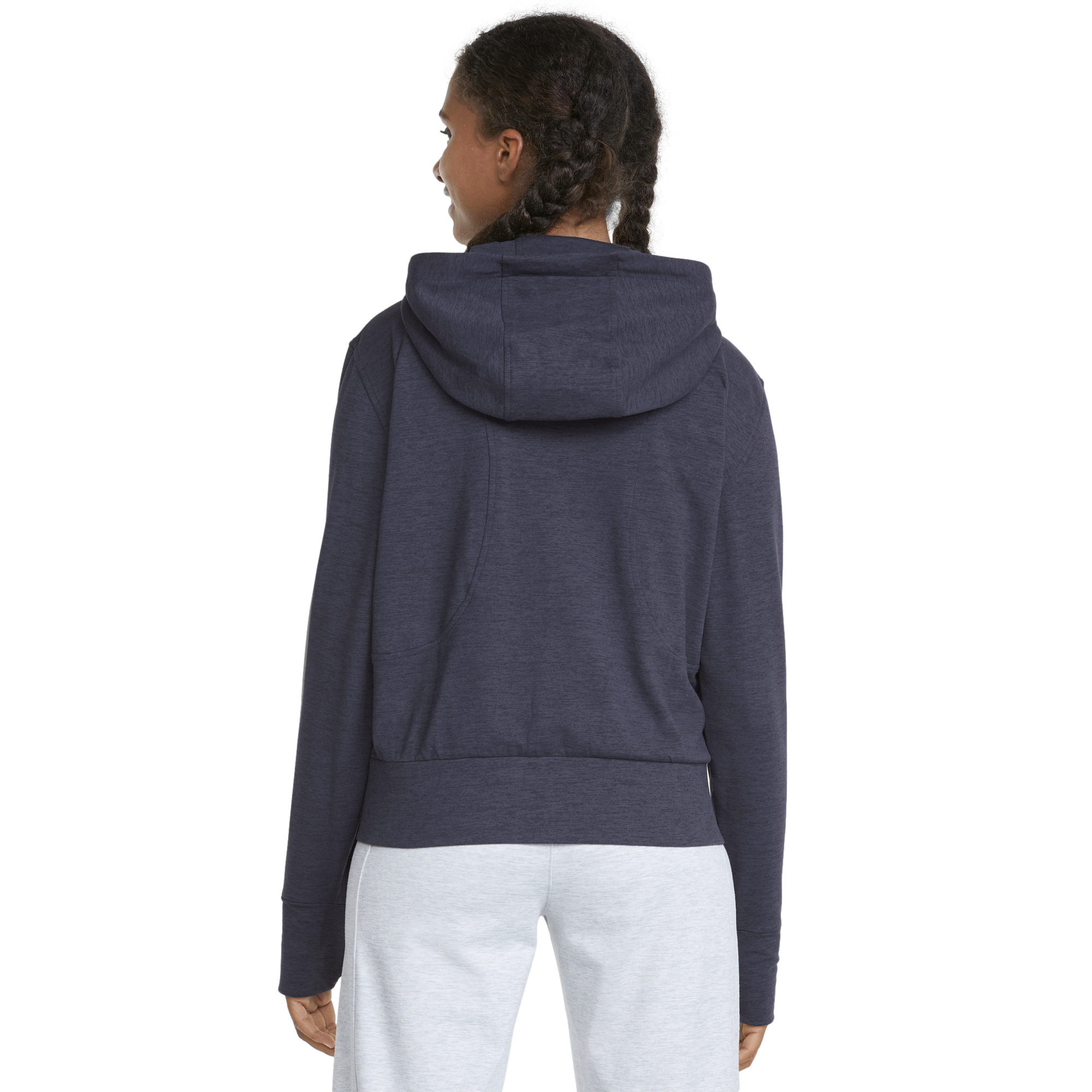 CLOUDSPUN Drawstring Cropped Full Zip Hoodie