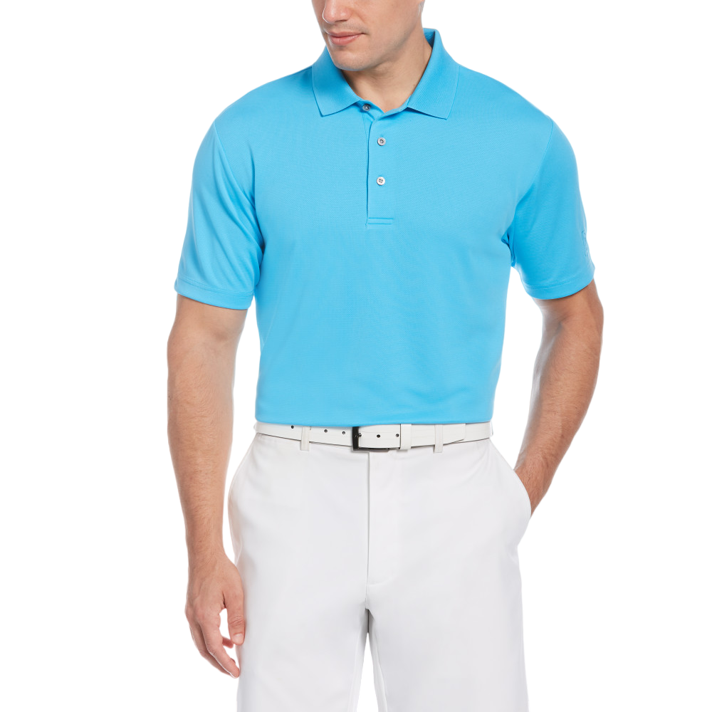 AirFlux Solid Mesh Men's Short Sleeve Golf Polo Shirt