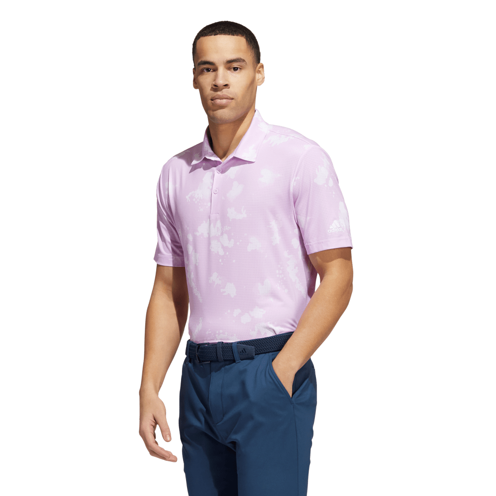 Adidas purple golf shirt best sale