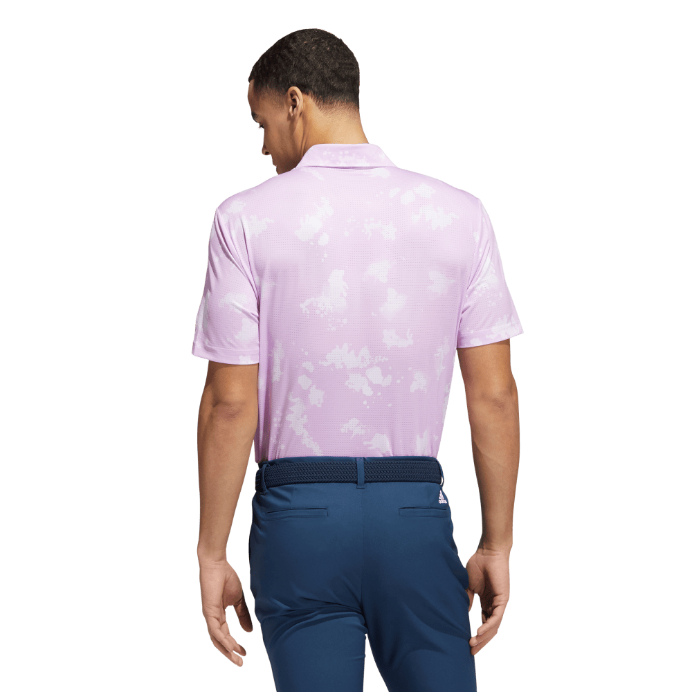 Splatter-Print Men's Short Sleeve Golf Polo Shirt