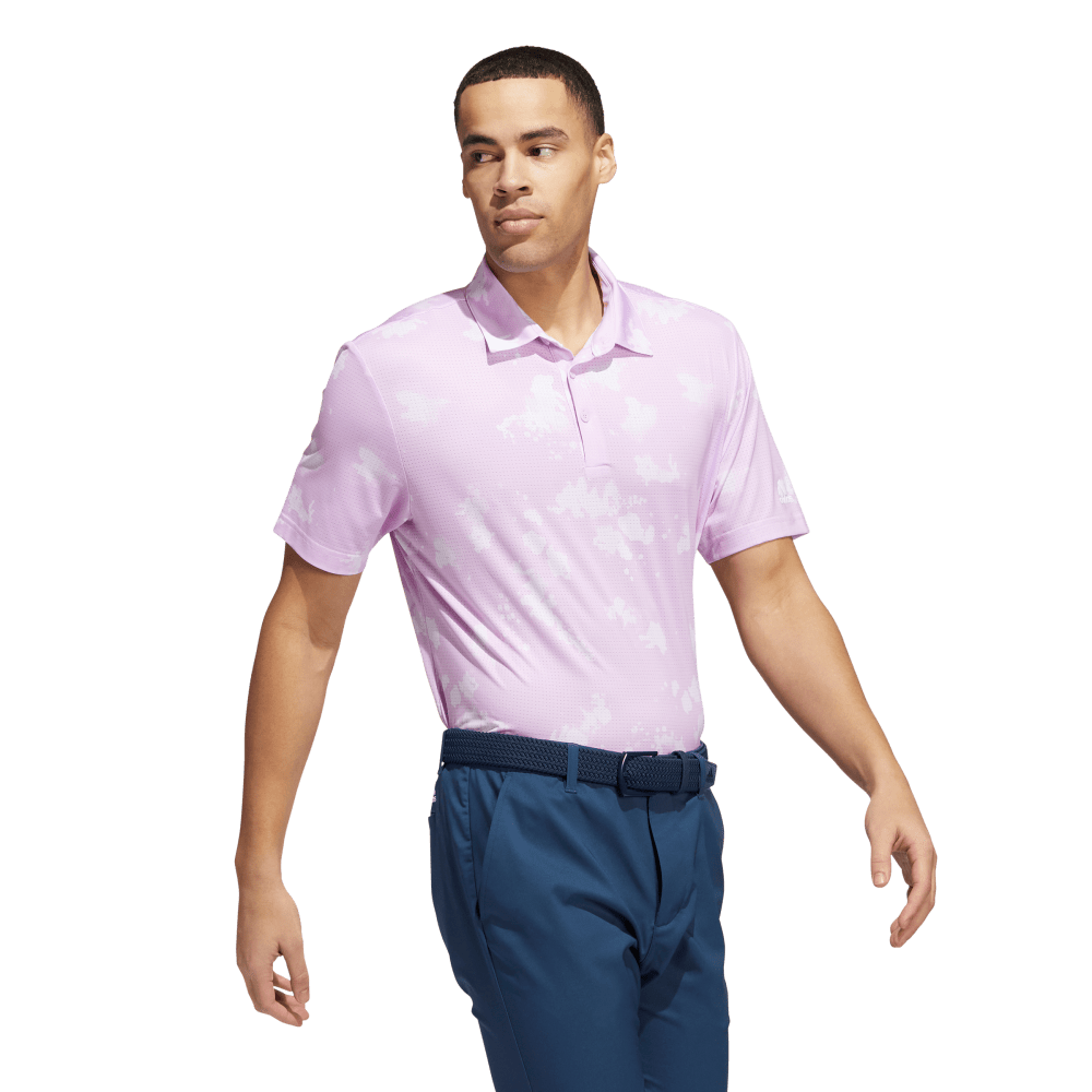 Splatter-Print Men's Short Sleeve Golf Polo Shirt