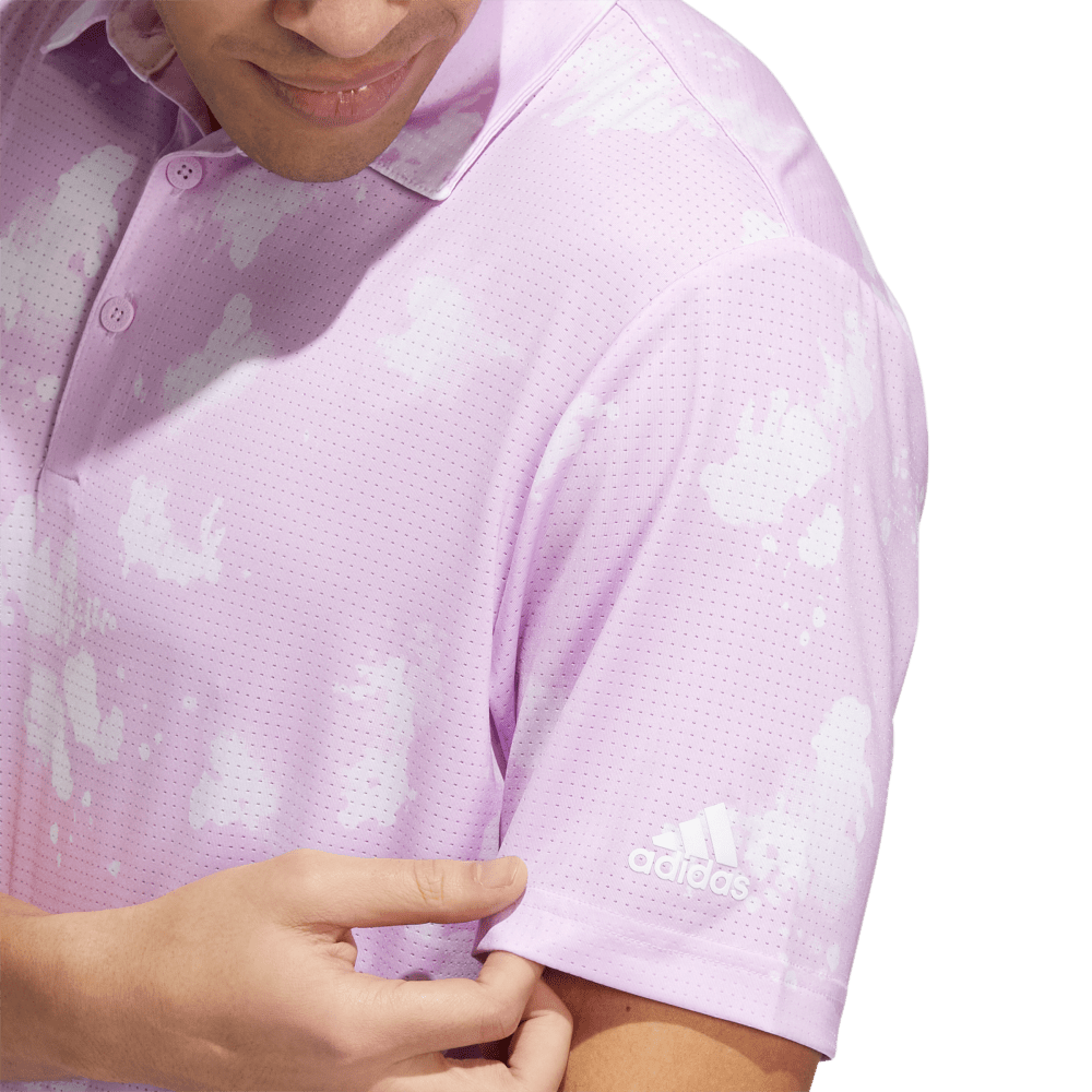 Splatter-Print Men's Short Sleeve Golf Polo Shirt