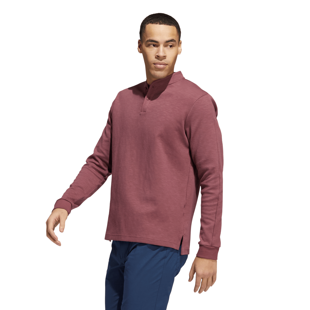 Go-To Long Sleeve Henley Polo Shirt