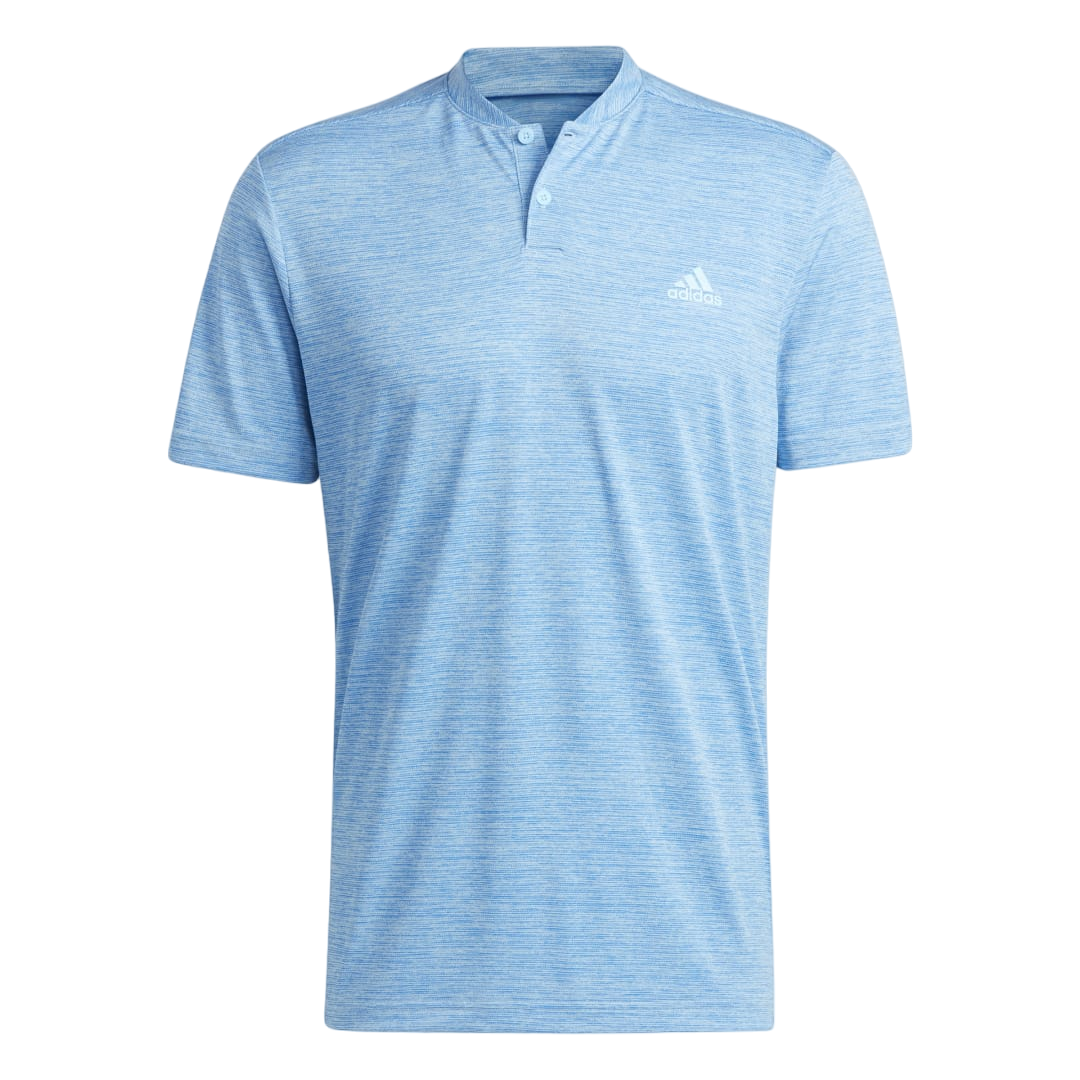 adidas Texture Stripe Golf Polo Shirt - Blue