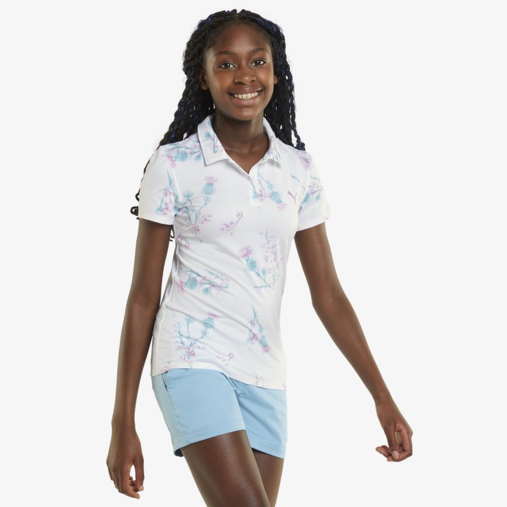 MATTR Lowlands Junior Girls Short Sleeve Polo Shirt