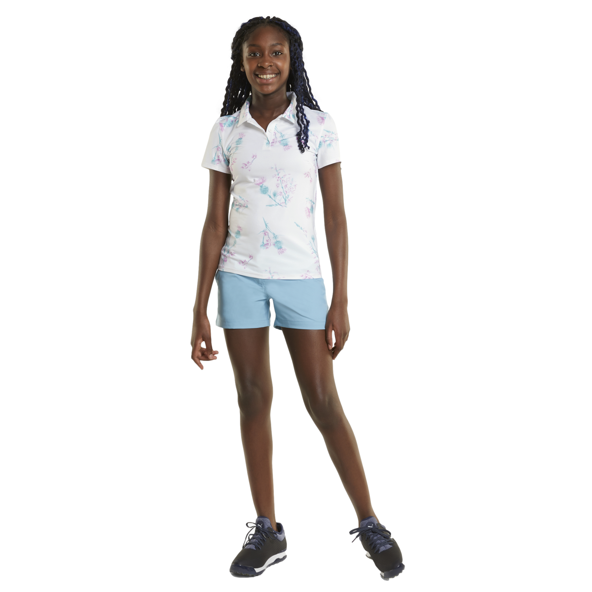 MATTR Lowlands Junior Girls Short Sleeve Polo Shirt