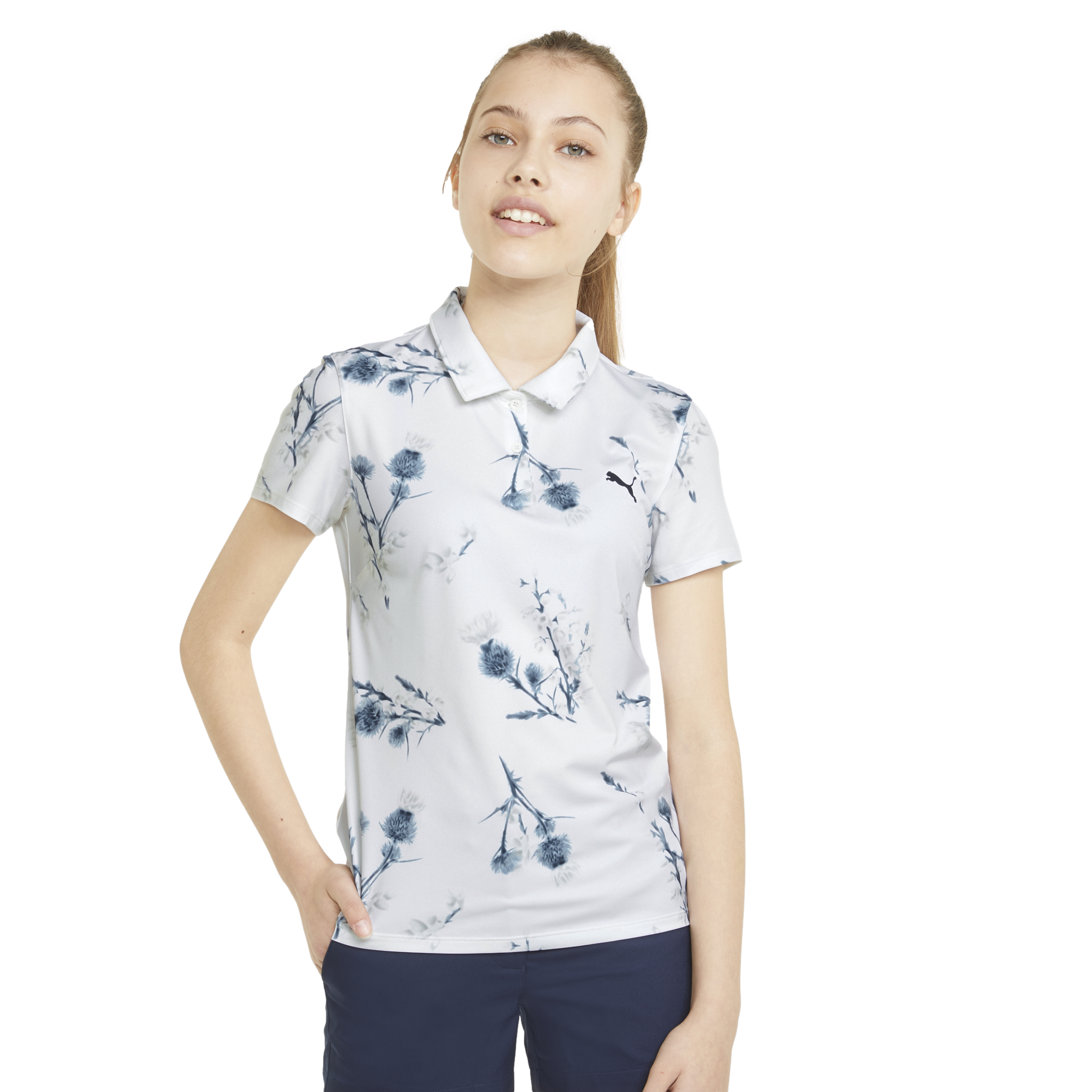 MATTR Lowlands Junior Girls Short Sleeve Polo Shirt