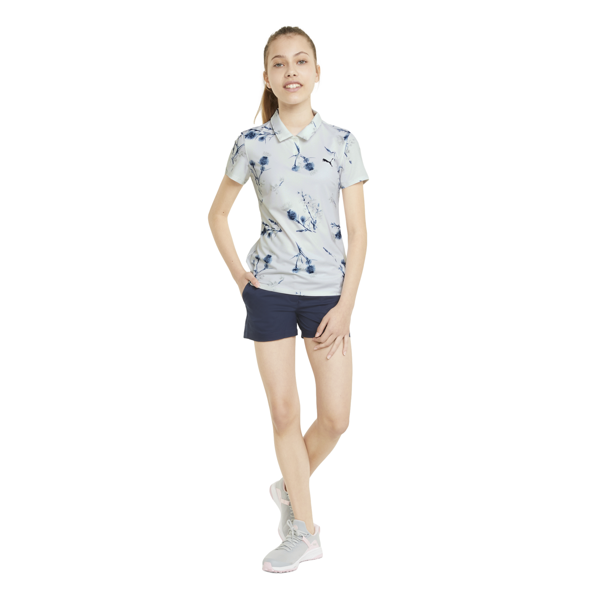 MATTR Lowlands Junior Girls Short Sleeve Polo Shirt