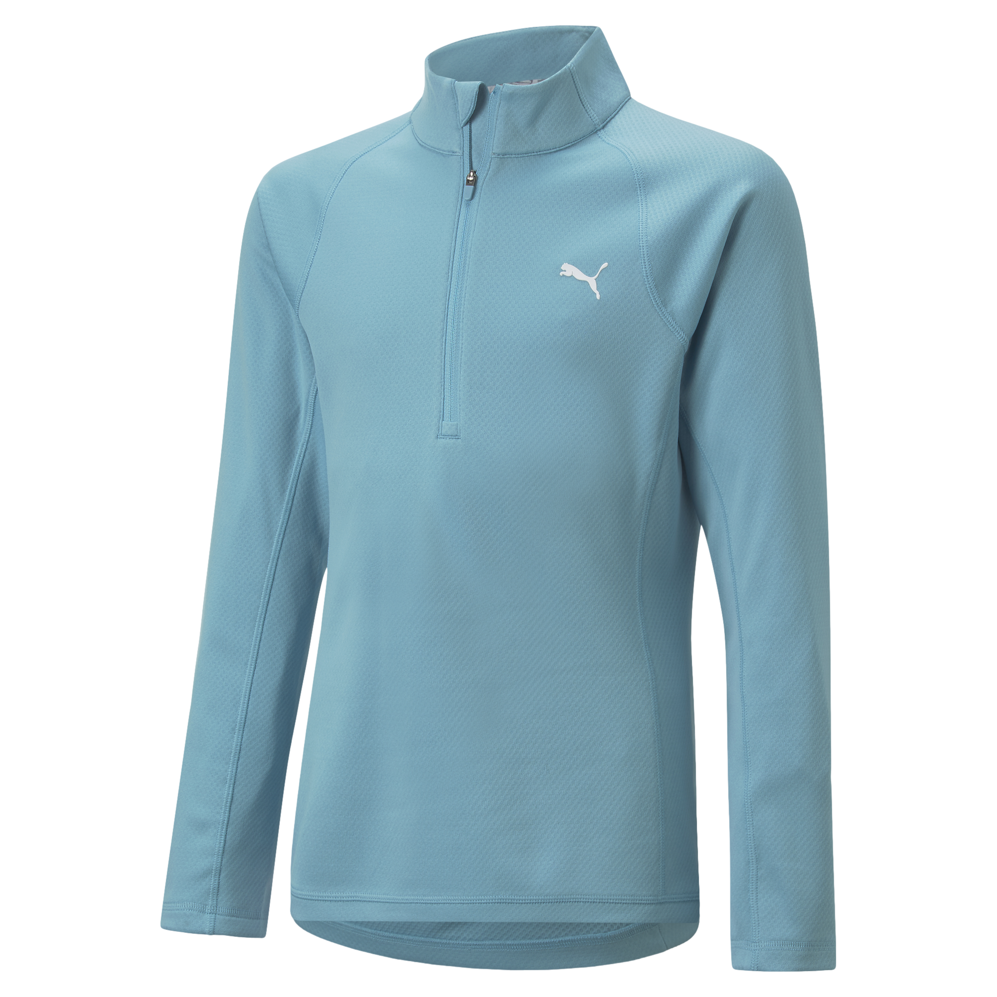 Girls Solid Quarter Zip Pull Over
