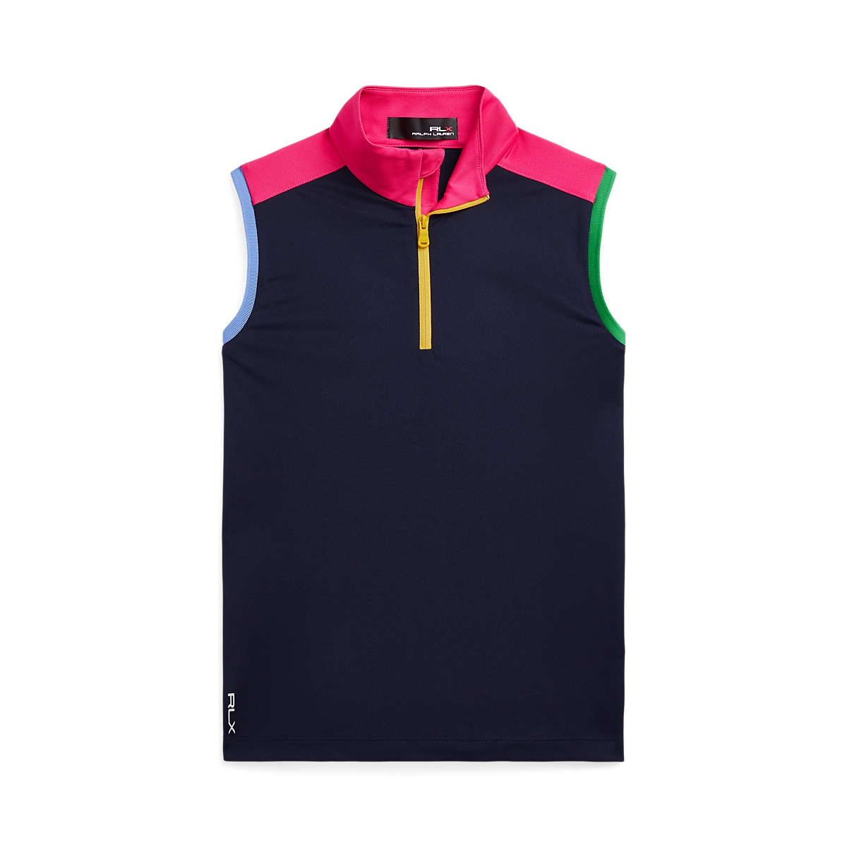 Girls Color-Blocked Performance Sleeveless Quarter Zip Pullover