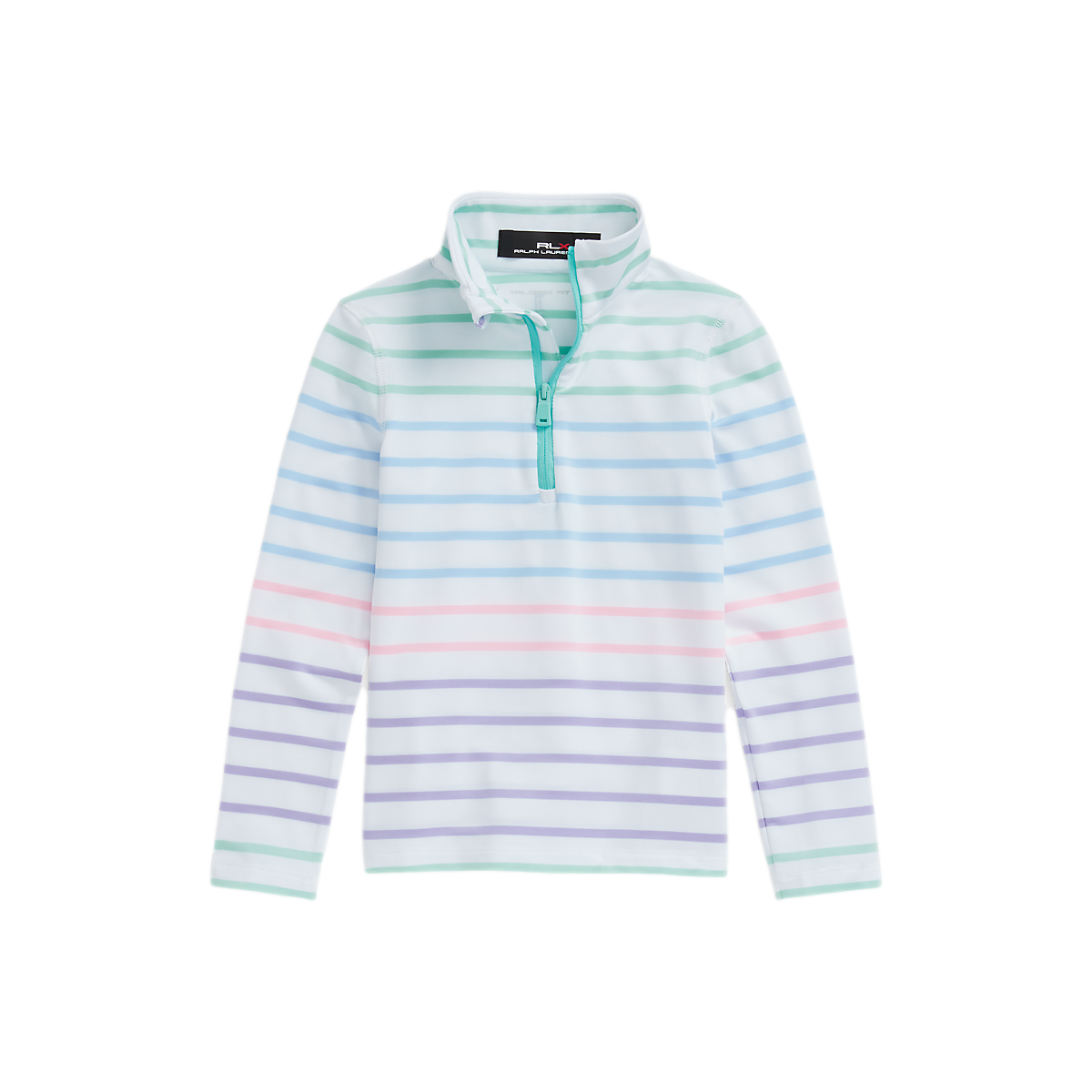 Toddler Girls Striped Quarter Zip Pull Over