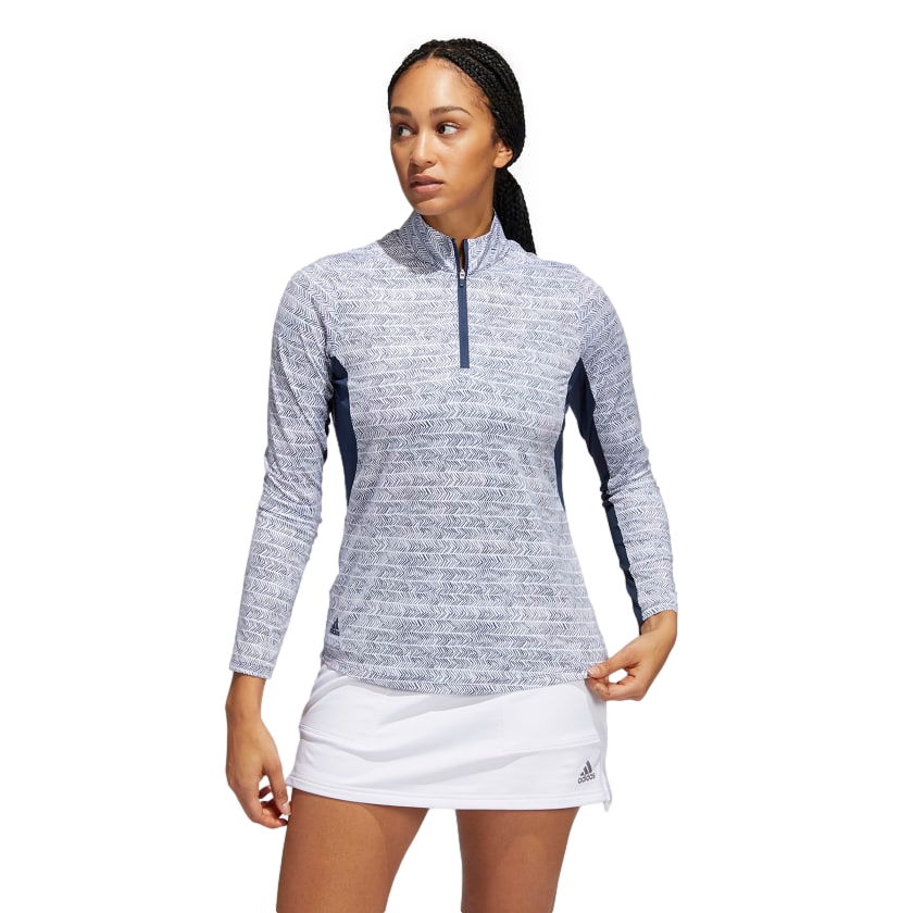 adidas Ultimate 365 Herringbone Long Sleeve Quarter Zip Top PGA