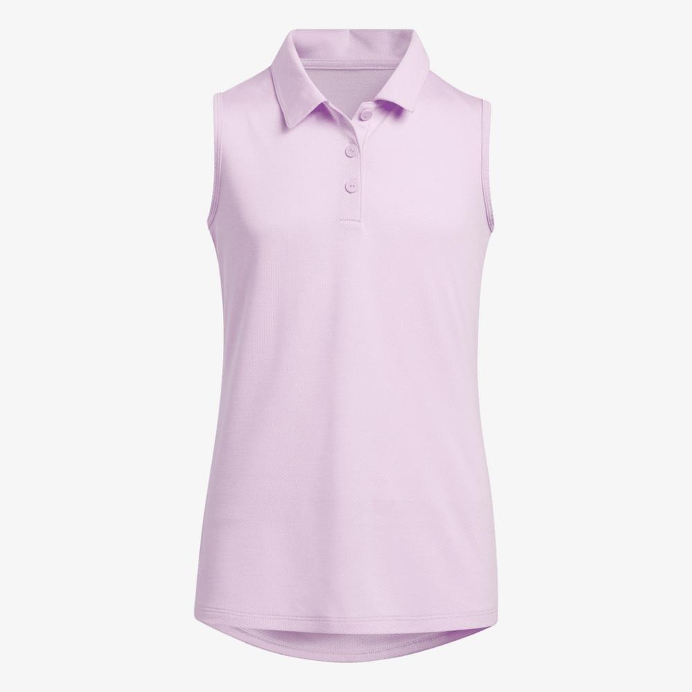 Girls Sleeveless Solid Polo Shirt