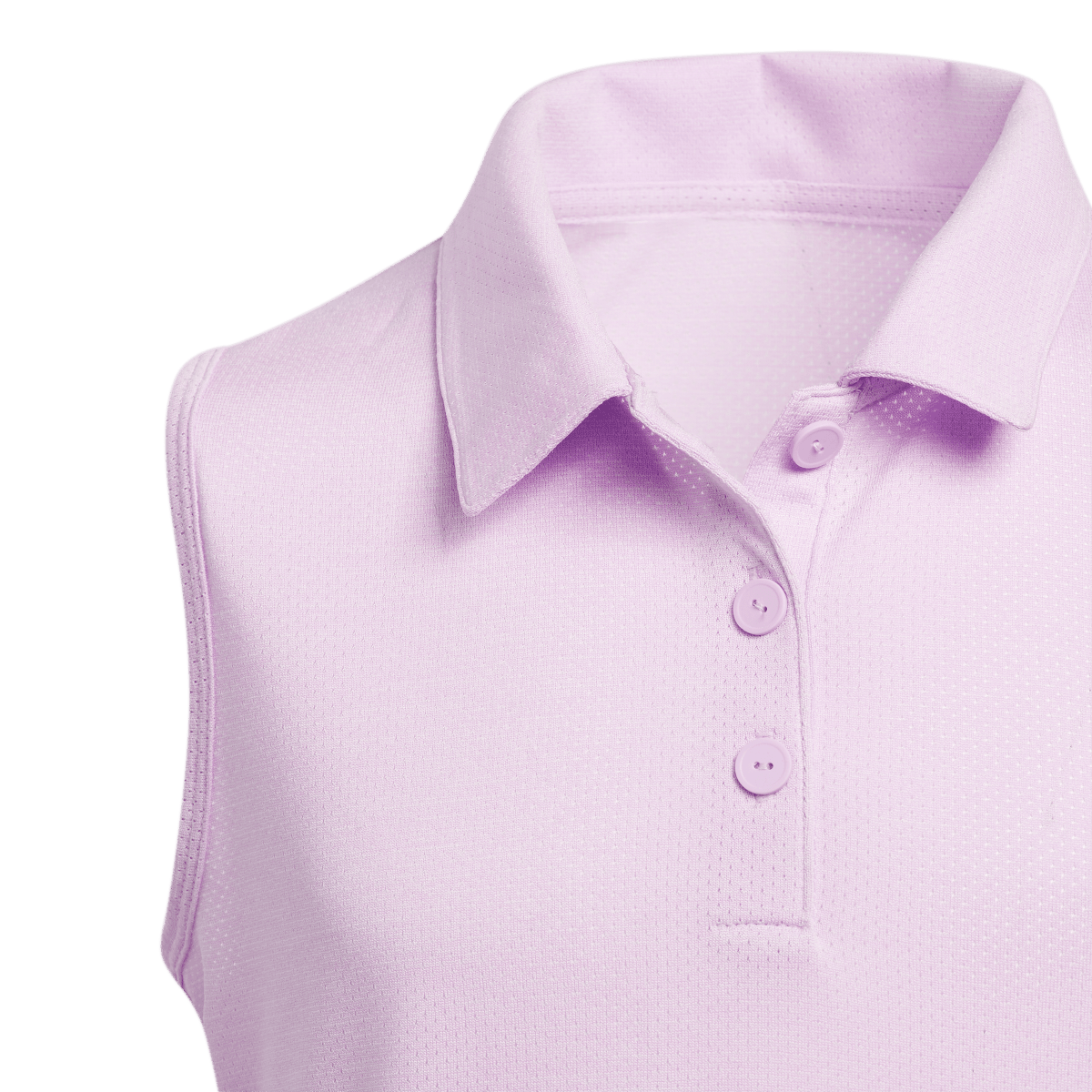 Girls Sleeveless Solid Polo Shirt