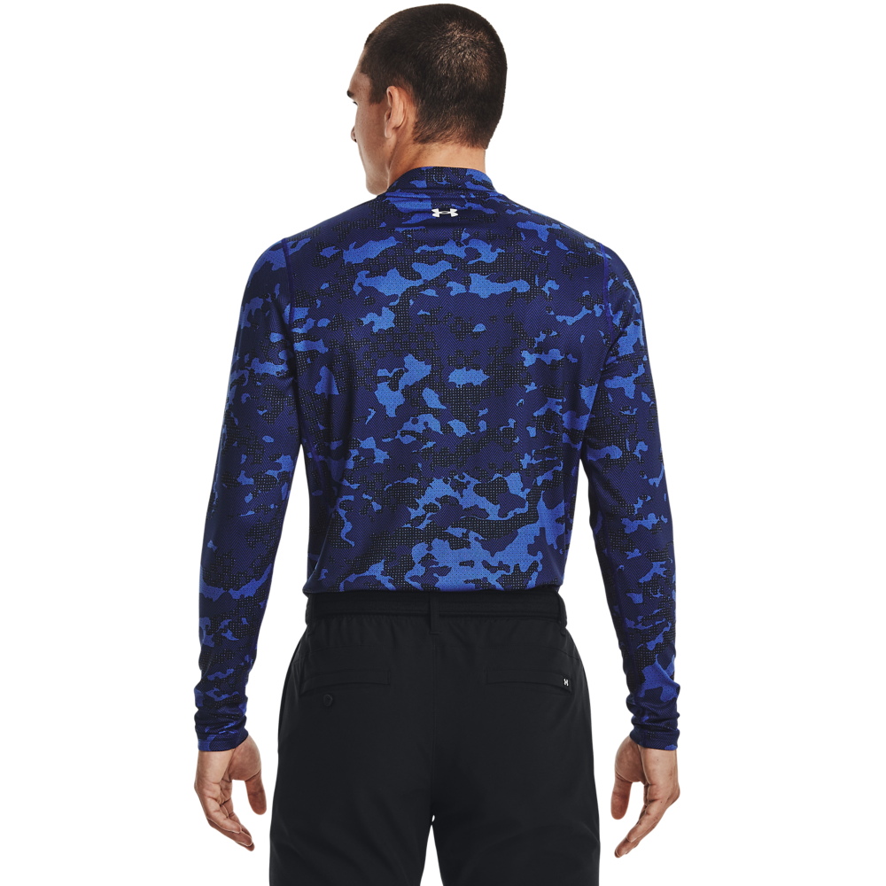 ColdGear&reg; Infrared All Over Print Mock Men's Long Sleeve Golf Polo Shirt