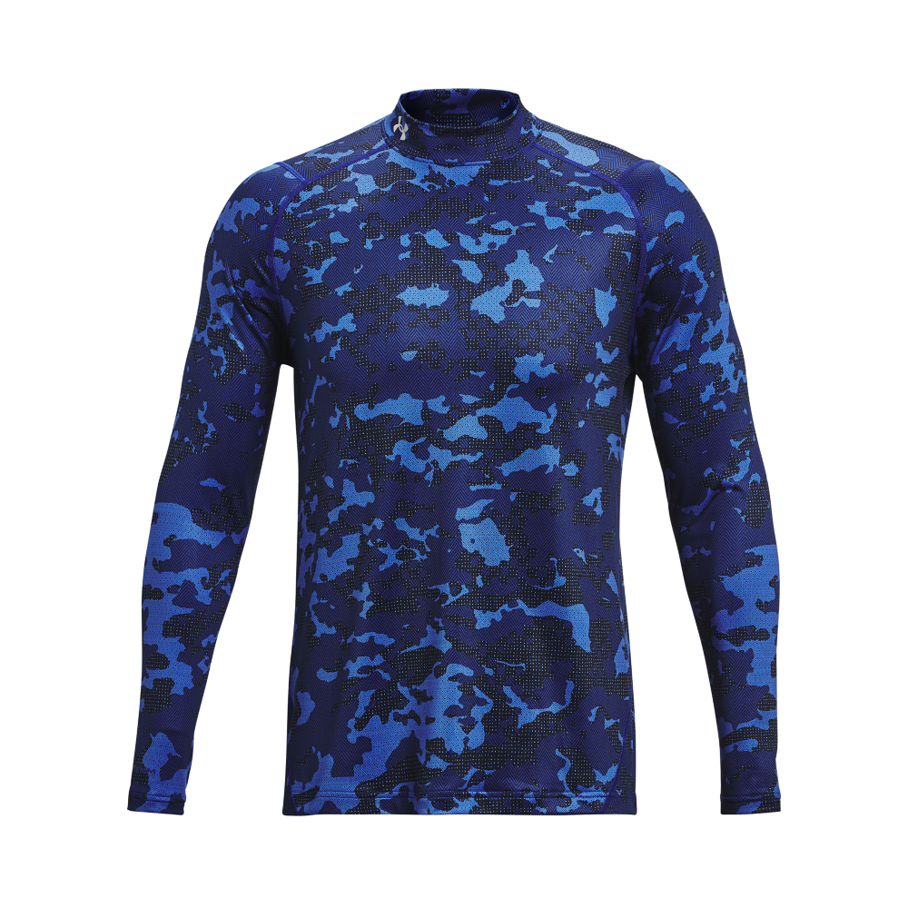 ColdGear&reg; Infrared All Over Print Mock Men's Long Sleeve Golf Polo Shirt