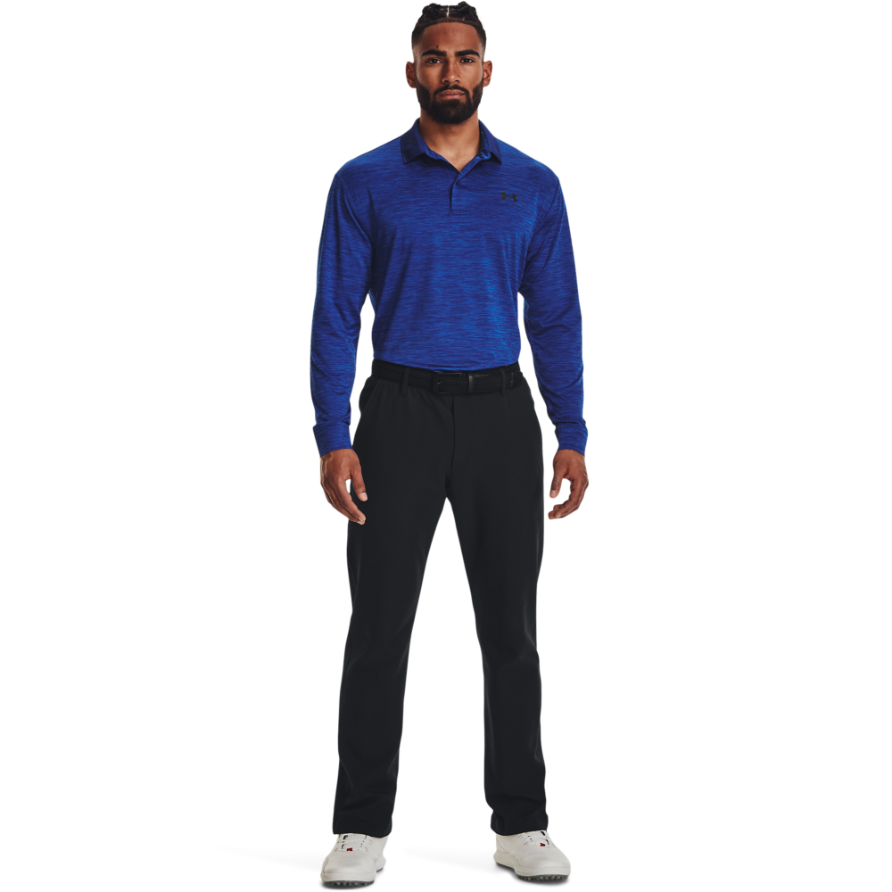 UA Performance 2.0 Textured Men's Long Sleeve Golf Polo Shirt