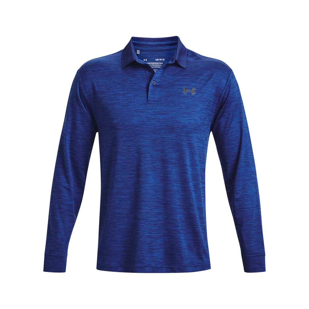 UA Performance 2.0 Textured Men's Long Sleeve Golf Polo Shirt