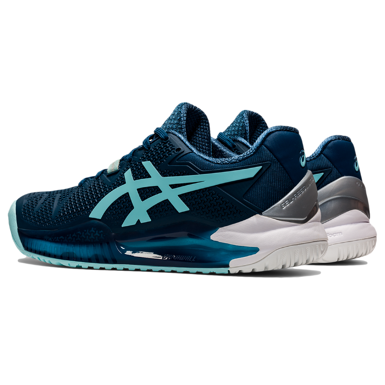GEL RESOLUTION 8 Women's Tennis Shoes - Aqua/Navy