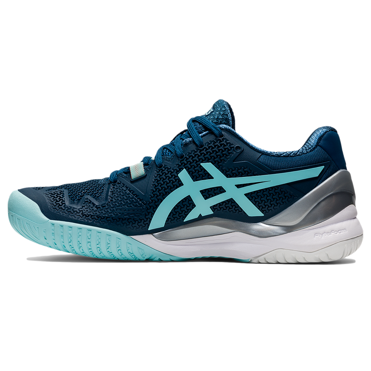 GEL RESOLUTION 8 Women's Tennis Shoes - Aqua/Navy