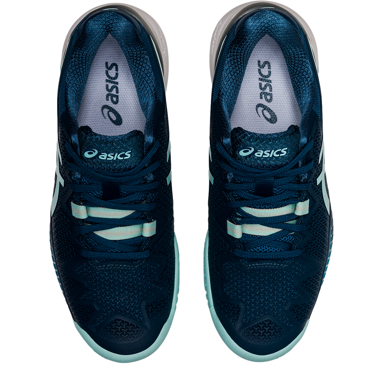 GEL RESOLUTION 8 Women's Tennis Shoes - Aqua/Navy