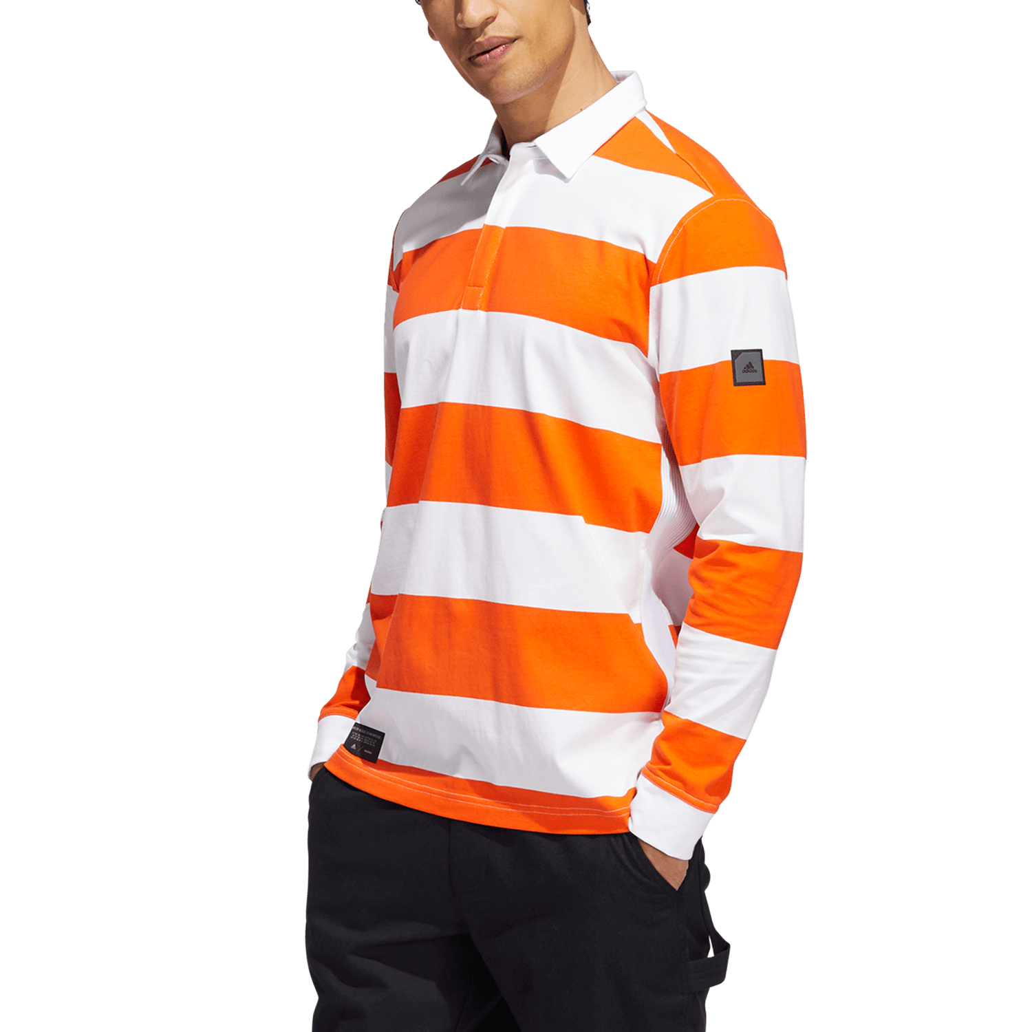 Adicross Rugby Men's Long Sleeve Golf Polo Shirt
