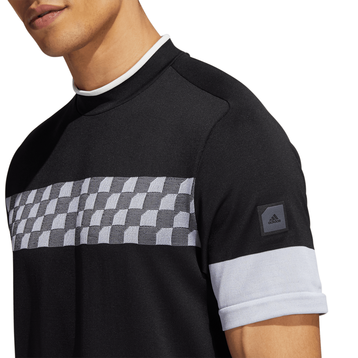 Adicross Checkered Men's Short Sleeve Golf Polo Shirt