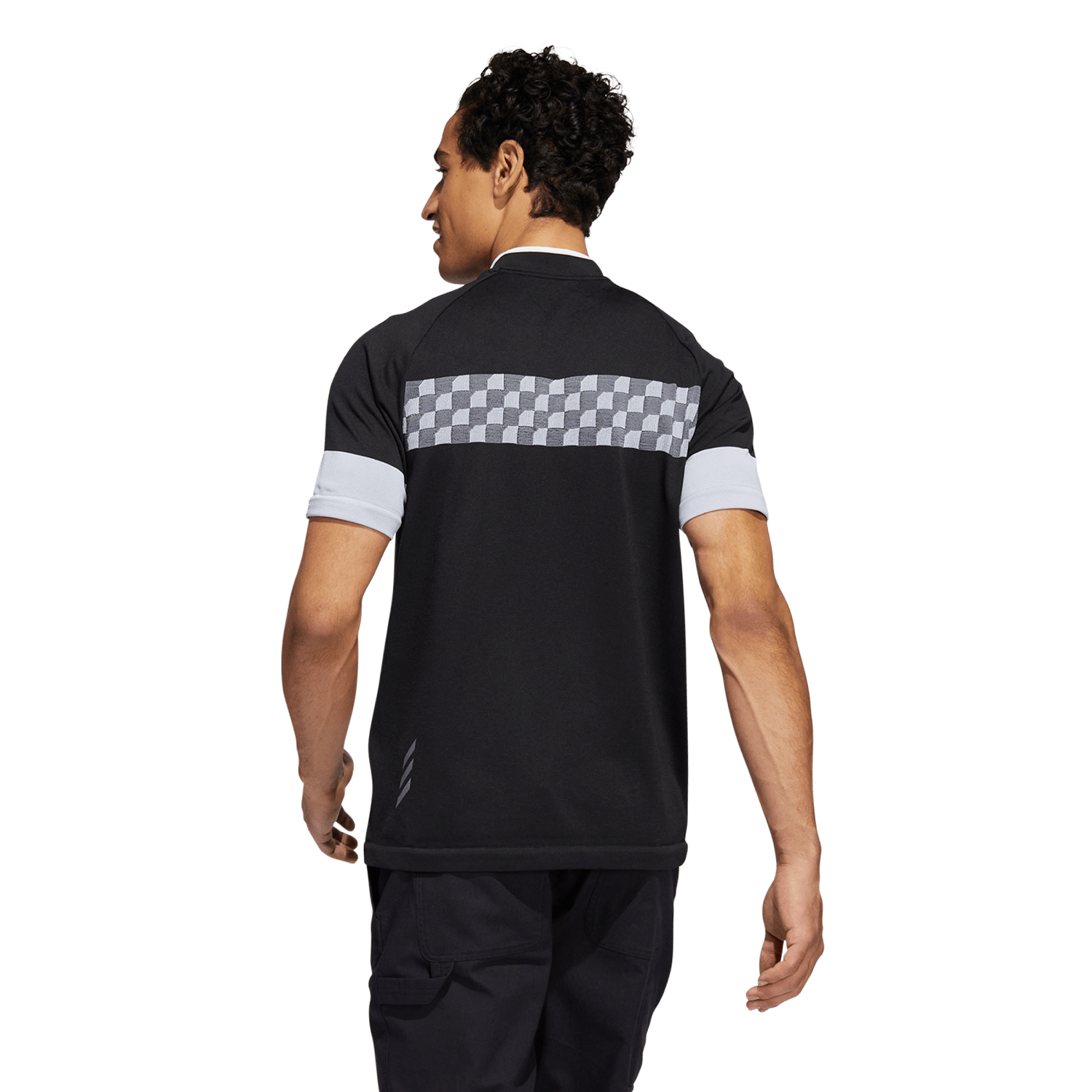 Adicross Checkered Men's Short Sleeve Golf Polo Shirt