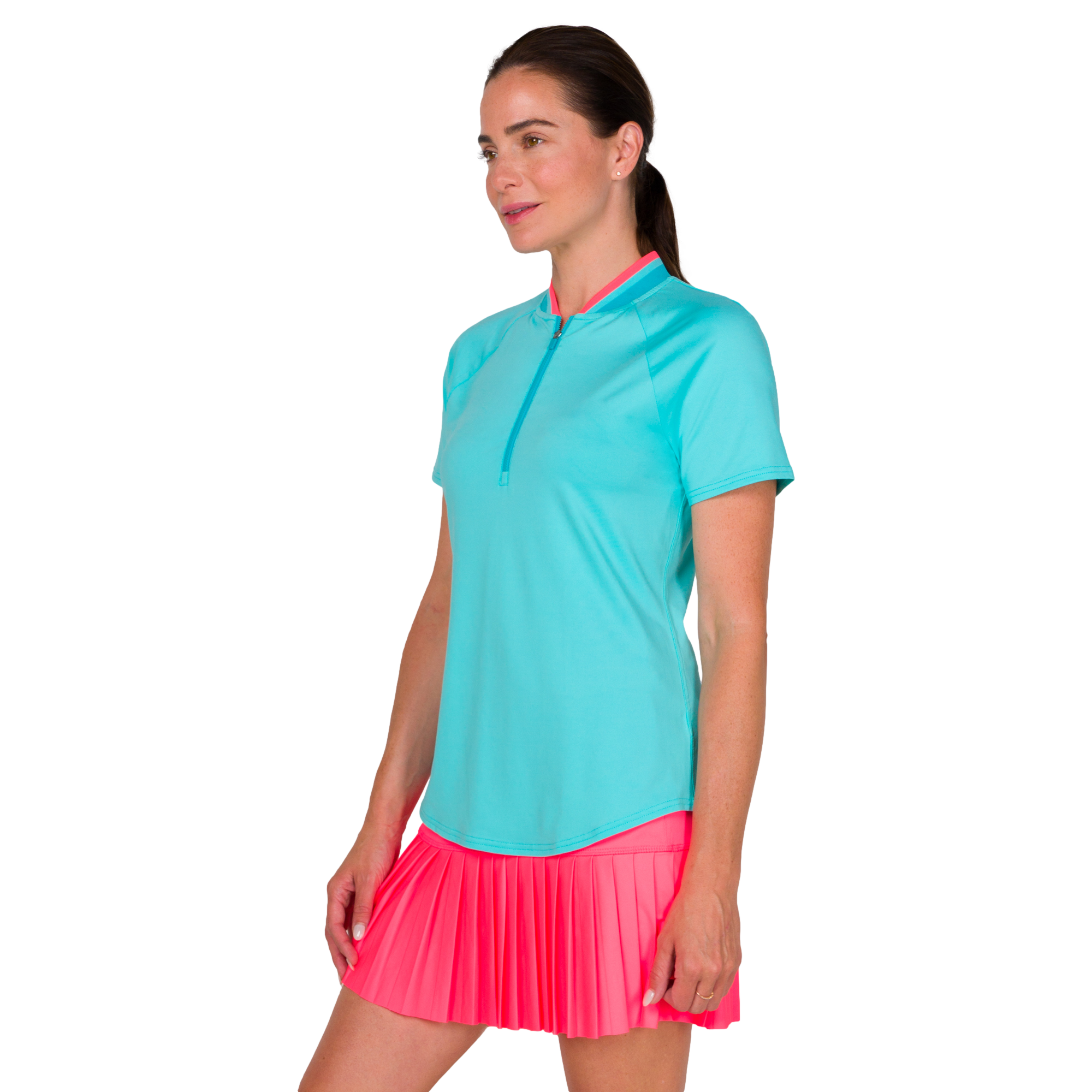 Mint Julep Collection: Raglan Mock Neck Short Sleeve Shirt