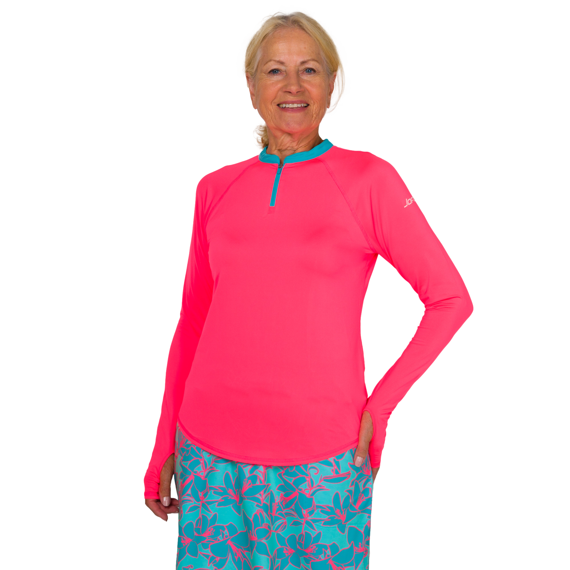 Mint Julep Collection: Long Sleeve Quarter Zip Crew Neck Pull Over