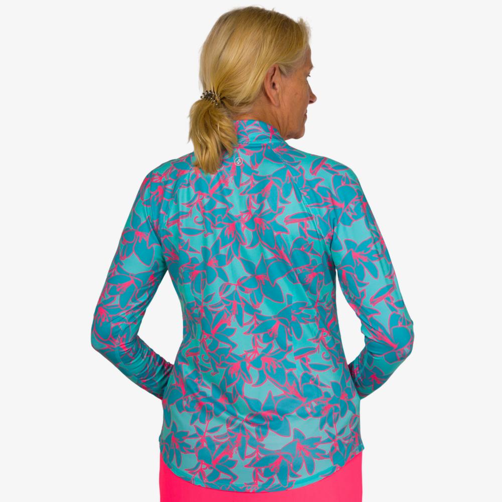 Mint Julep Collection: Bold Lilly Print Quarter Zip Pull Over