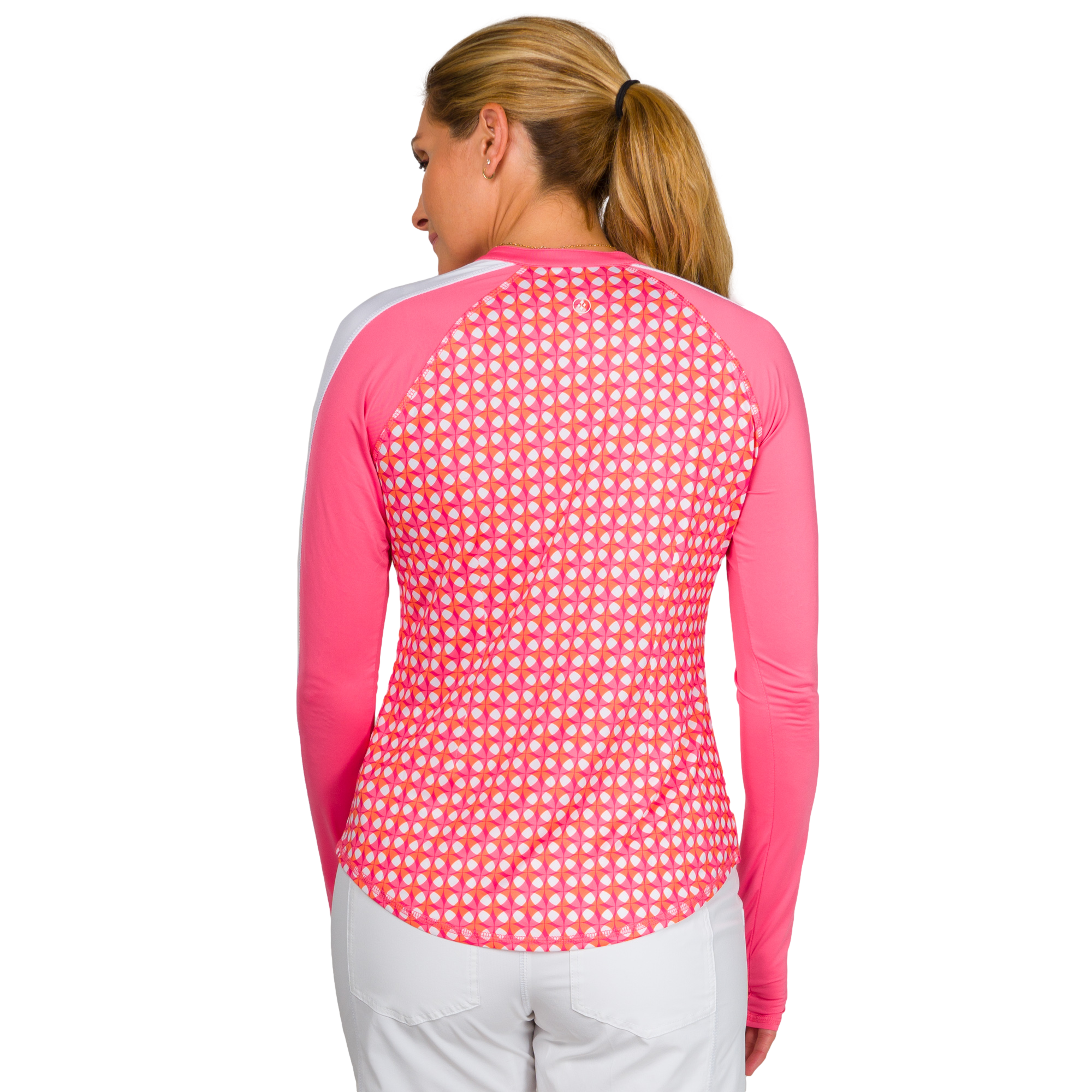 Watermelon Wine Collection: Long Sleeve Crew Neck Quarter Zip Pull Over