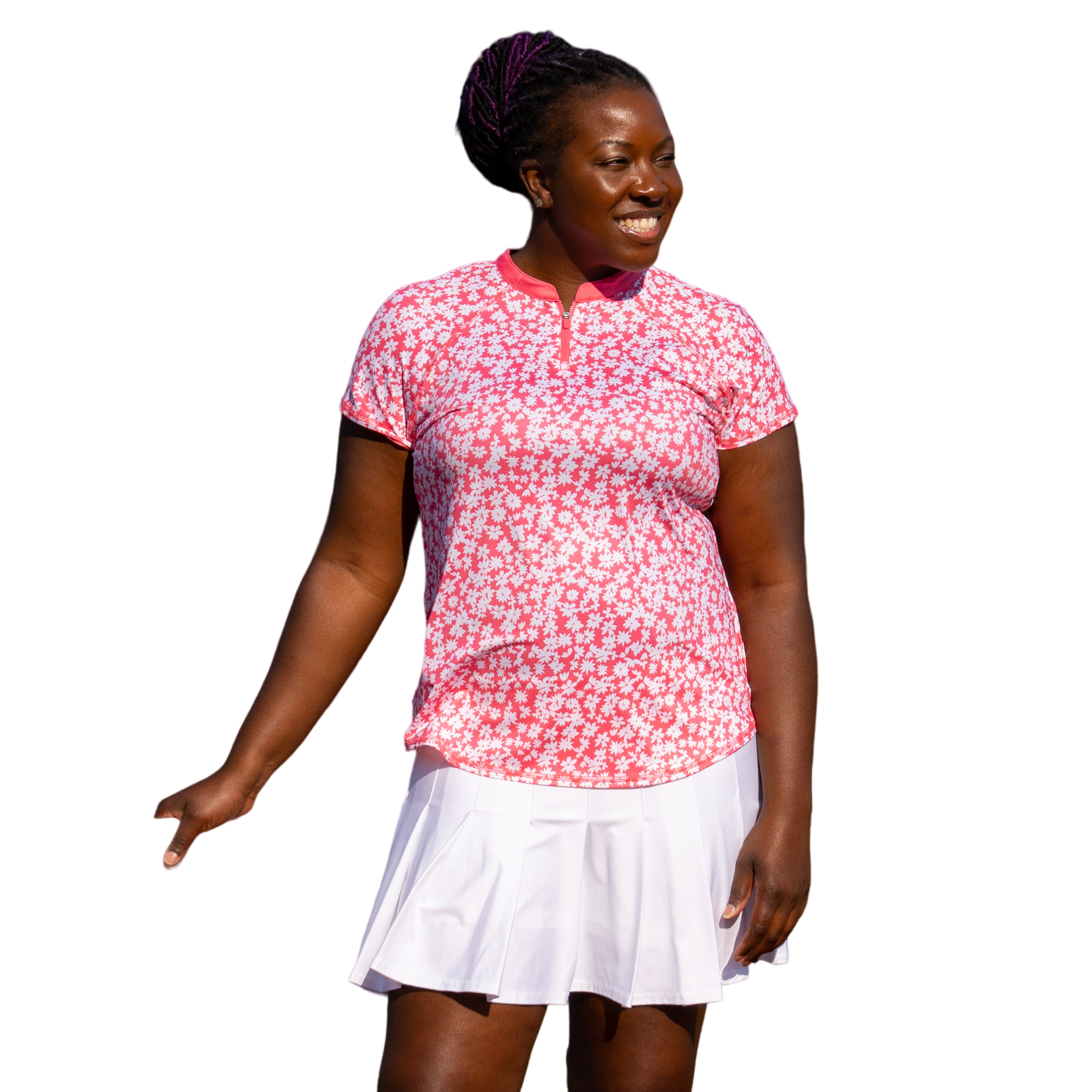 Aloha Diamond Sun Women's Short Sleeve Golf Shirt