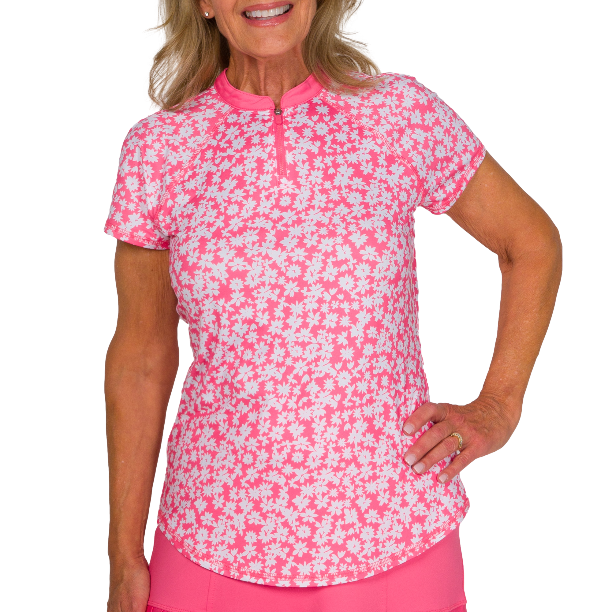 Aloha Diamond Sun Women's Short Sleeve Golf Shirt
