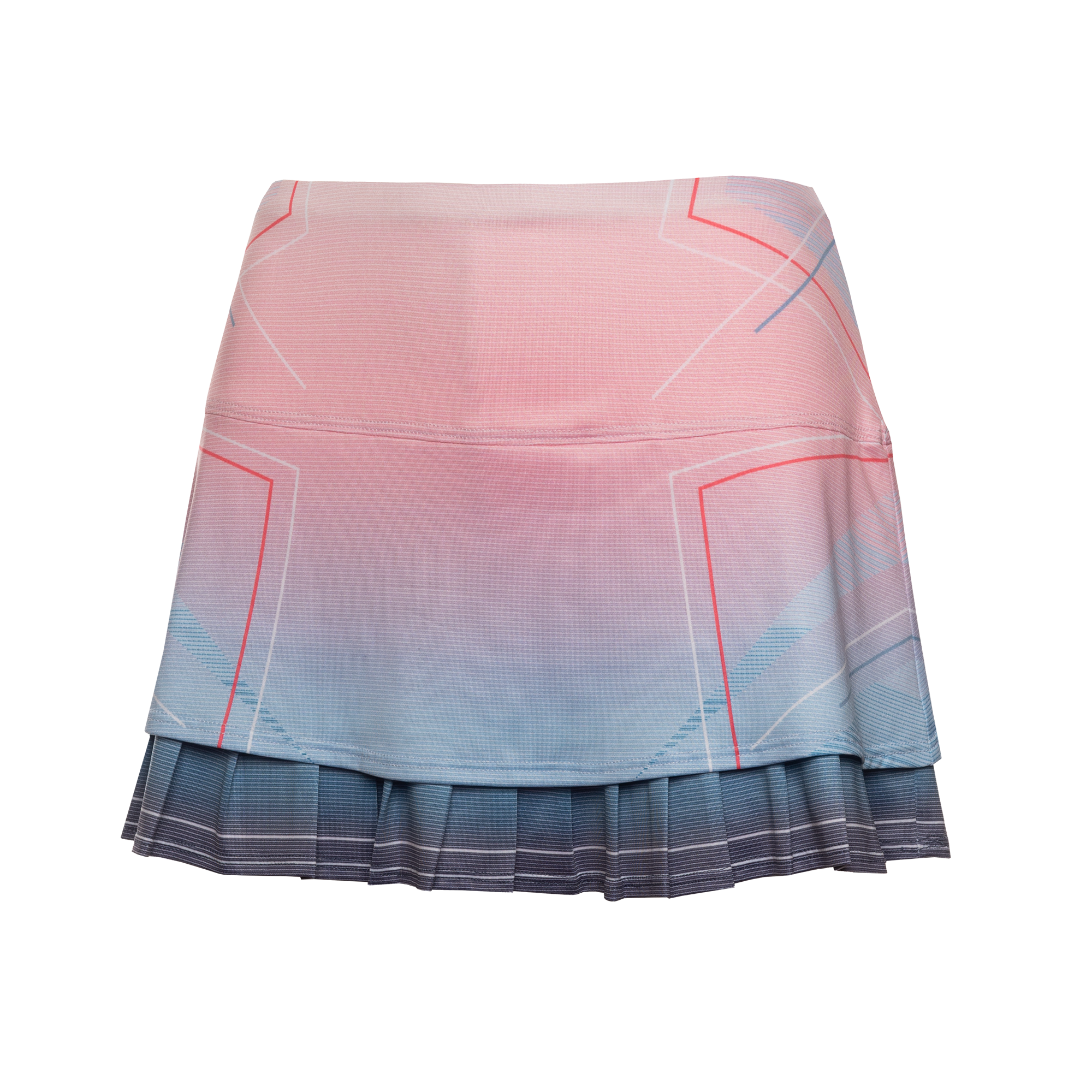 Pleated Ombre 12" Skort