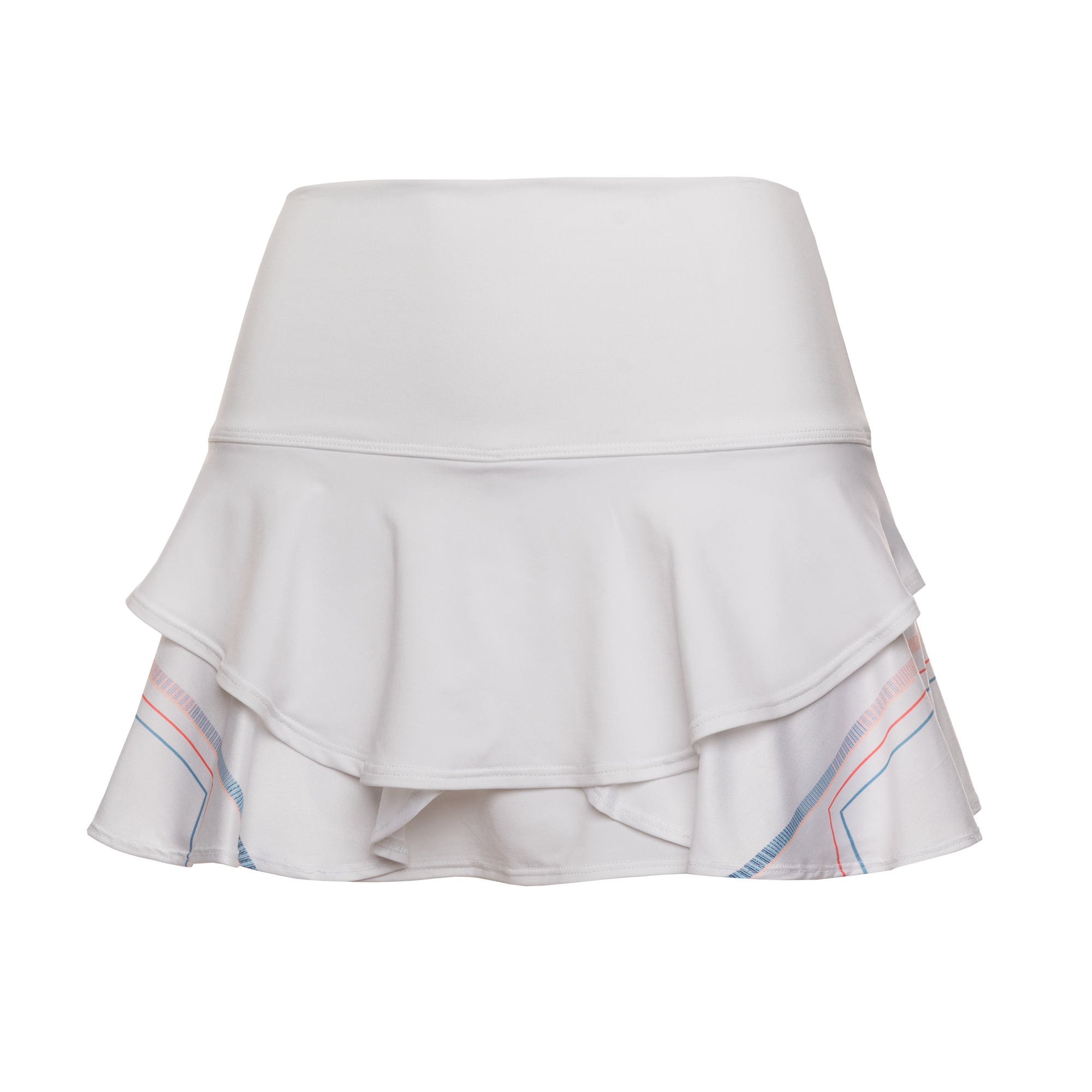 Chevron Striped Flounce Tiered 13" Skort
