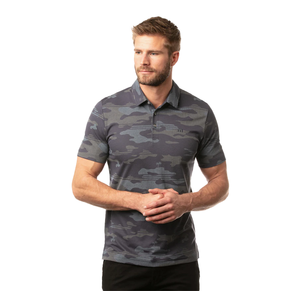 Heater Camo Men's Short Sleeve Golf Polo Shirt
