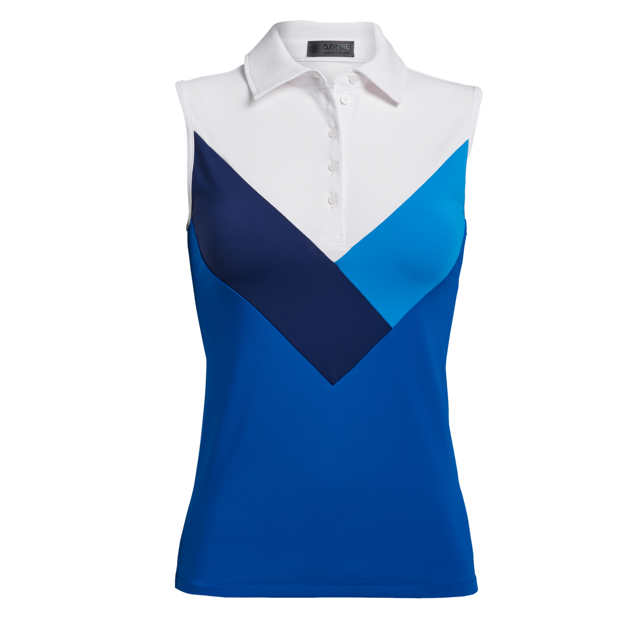 Chevron Women's Sleeveless Golf Polo Shirt