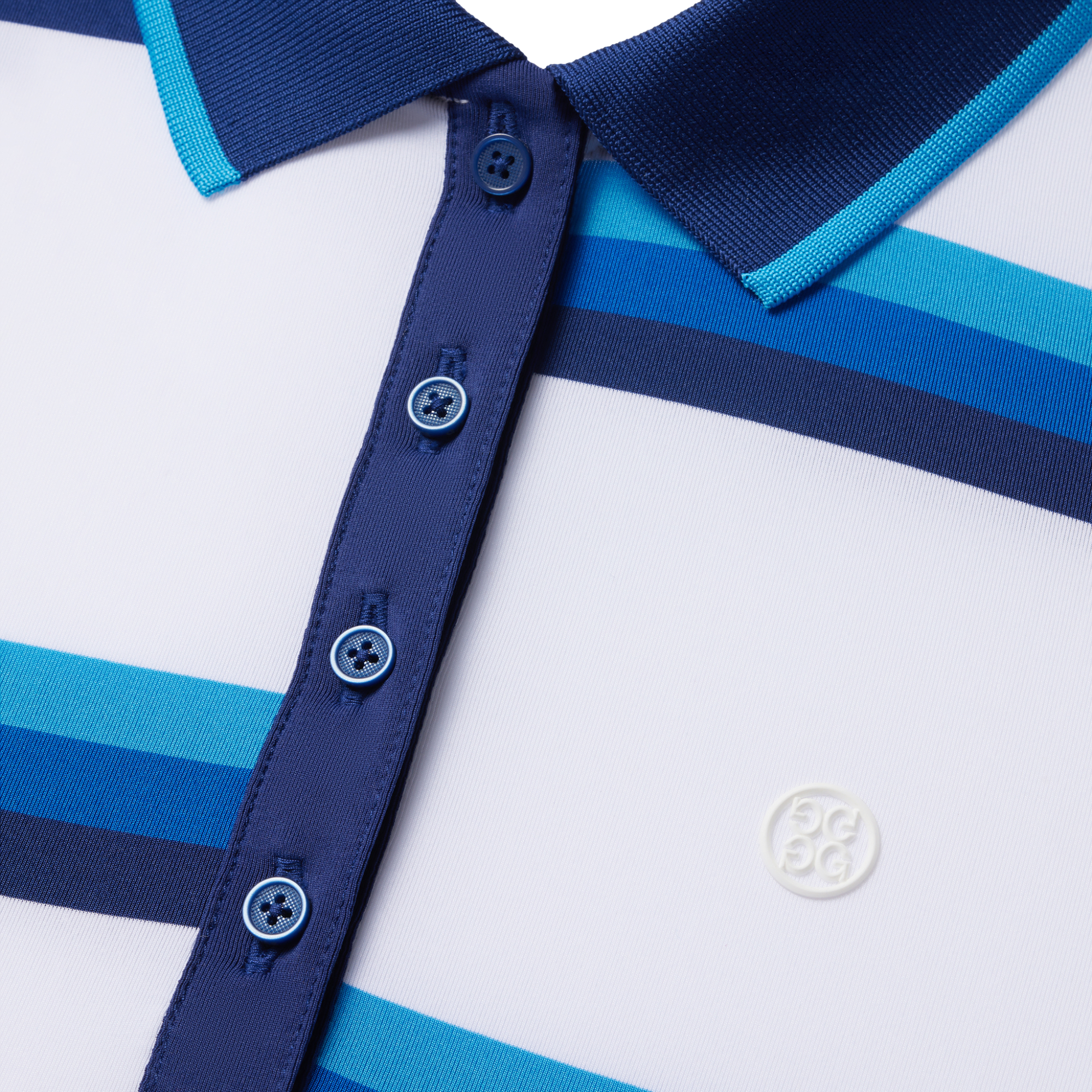 Offset Striped Women's Short Sleeve Golf Polo Shirt