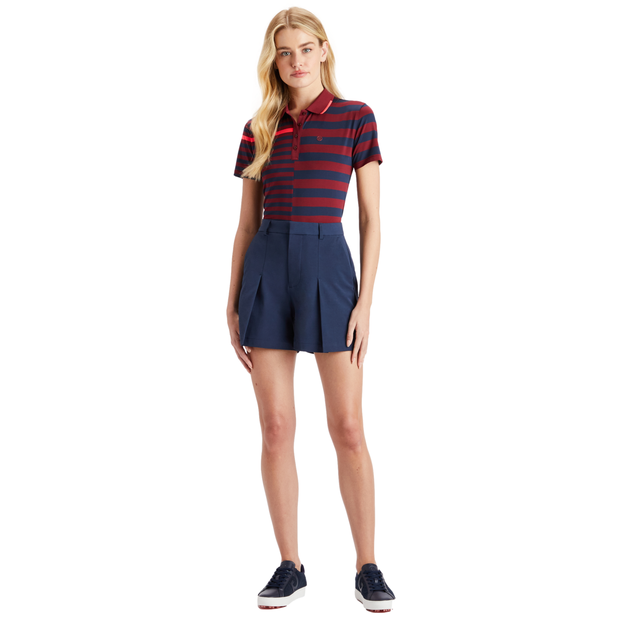 Bold Stripe Women's Short Sleeve Golf Polo Shirt